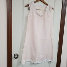 Vtg Flair Nightgown Light Pink Polkadot Semi Sheer Thin Summer 60s Short Union