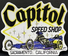 VRHTF NHRA VERY COOL CAPITOL SPEED SHOP SACRAMENTO CA 3.5" X 4" DIE CUT STICKER