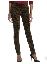 Ann Taylor Loft NWT $70 Velvet Leopard Cheetah Print Tapered Pants - Size 6