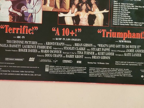 Laserdisc Movie - What's Love Got To Do With It? - Laurence Fishburne. - Picture 9 of 11
