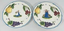 The Haldon Group Provincial Fruit Pair Of Plates 1991 8.5"
