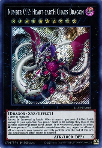 Yugioh - Number C92 Heart Earth Chaos Dragon - Secret Rare