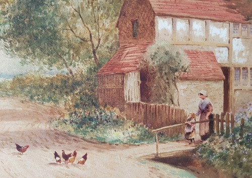 George Lothian Hall (1825-1888) altes antikes Aquarell Gemälde 19. Jahrhundert - Bild 6 von 8
