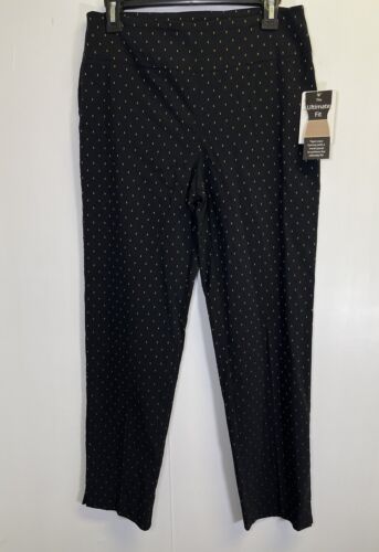 ZAC & RACHEL Women's Size 8 Black/brown Pull-on Pants Skinny Stretch Elastic
