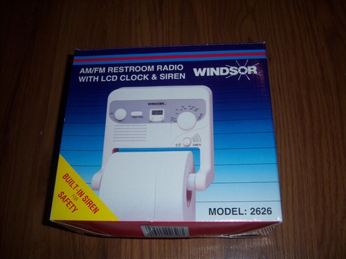 VTG RARE! NEW WHITE WINDSOR MCM SYTLE RETRO AM/FM Radio & Toilet Paper Dispenser - Picture 4 of 9