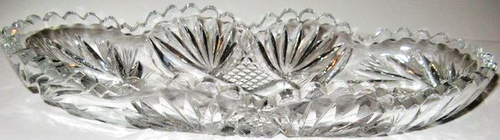 EAPG Oblong Cut Glass Celery Pickle or Candy Dish - Picture 2 of 2