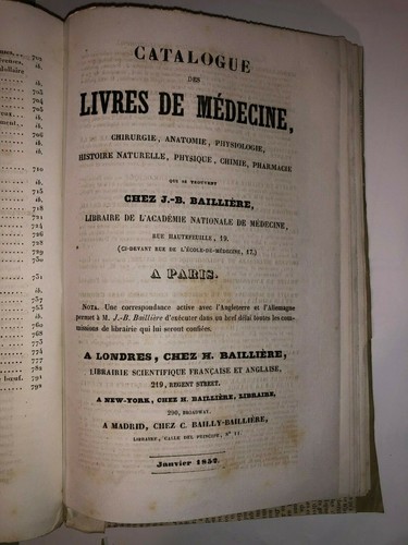 Manuel de physiologie - MUELLER - P., Baillière, 1851 - Complet en 2 volumes - Picture 5 of 12