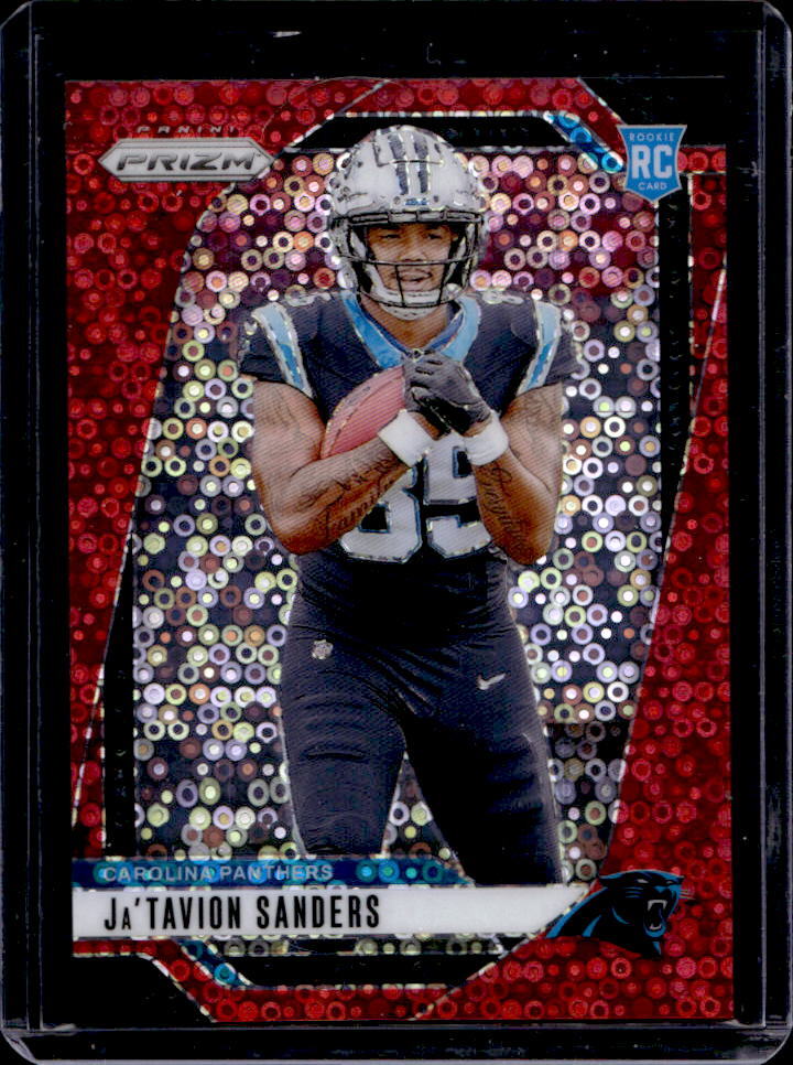 2024 Panini Prizm Ja'Tavion Sanders No Huddle Red RC #64/75