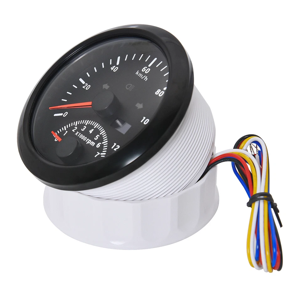 110mm Black GPS Speedometer 200km/h w/tachometer for Boat Car Truck Waterproof - Image 3 of 4