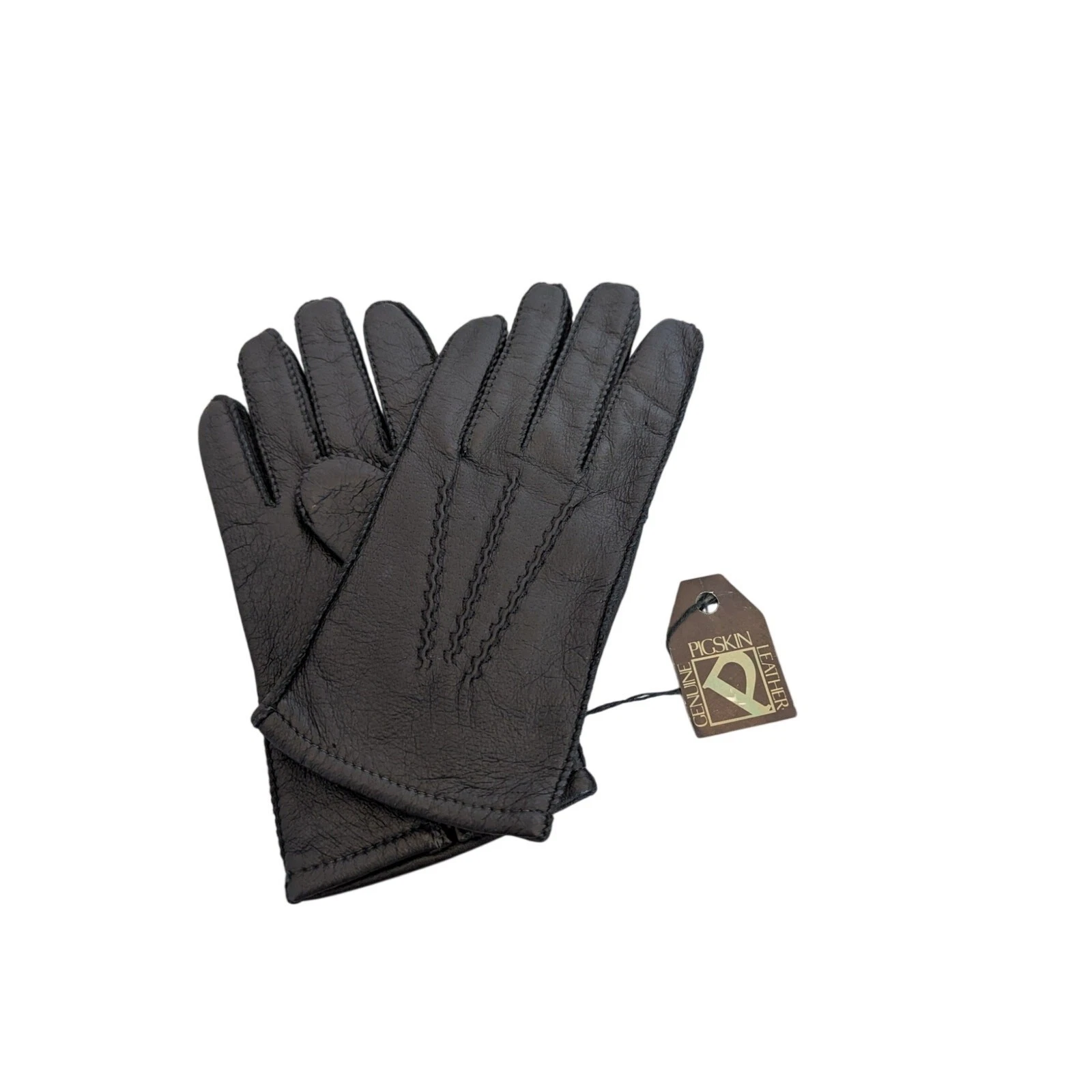 Men's Black Genuine Pigskin Gloves w/ Acrylic Knit Lining Size Small 7.5-8. New.
Opens in a new wind