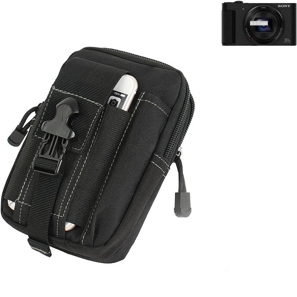 FOSOTO Borsa Per Fotocamera Digitale In Tela, Compatta Per Fotocamera Sony A6000 A6100 A6400 RX100 V/Fujifilm X-T2 X-T3 X-T10 / Canon EOS M100 SX740, Nero , Casual|Vintage