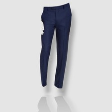  136 Alfani Men's Blue Slim-Fit Stretch Solid Trousers Suit Pants Size 34W 30L