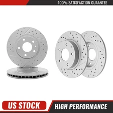 295mm Front + 265mm Rear Drilled Brake Disc Rotors For 2020 2021 Mazda Cx-30