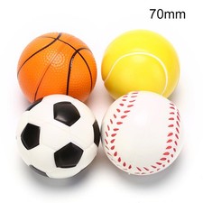 Stress-Reliever Toys PU Bouncyball Hand Exercise Solid Soft Squeeze Ball-Fidget