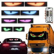 2 Piezas Ojo de Diablo LED Pantalla Flexible Panel Matriz Pantalla de Luz para Coche Camión