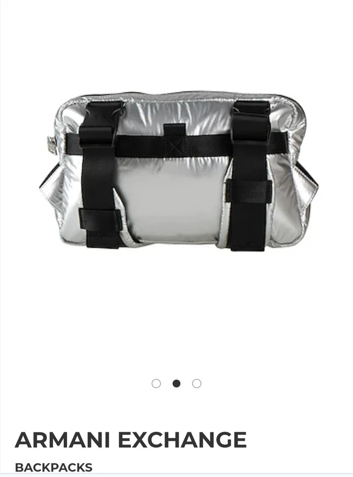 Mochila plateada para hombre Armani Exchange Foto 3 de 4