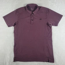 Arc'teryx Short Sleeve Polo Shirt Men's Large Maroon Golf Active Outdoors Hike