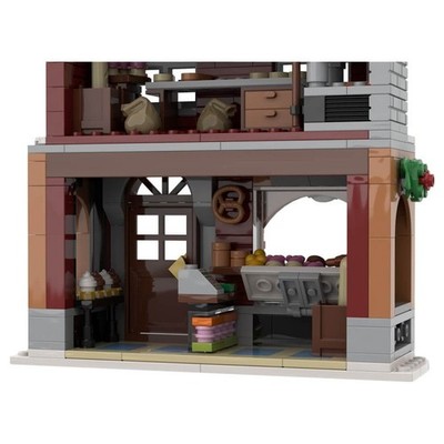 Winter Village Main Street Bakery 621pcs Building Bricks MOC-154035 Toy