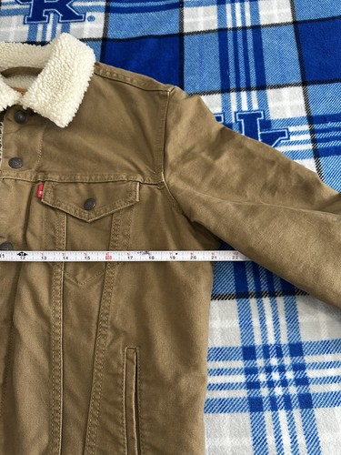 Levis Type III Sherpa Lined Trucker Jacket Brown Medium Denim PC9-16365-0122 - Picture 8 of 9