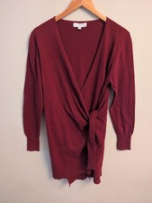 Thakoon Red Knit Wrap Sweater Dress Size M