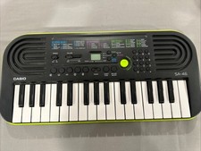 CASIO SA-46 Mini Keyboard Black Green - No Power Cord Excellent Condition