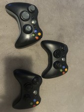 Microsoft Xbox 360 Wireless Controllers Lot Of 3 Untested / For Parts