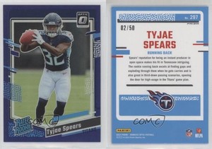 2023 Panini Donruss Optic Rated Purple Prizm /50 Tyjae Spears #297 Rookie RC
