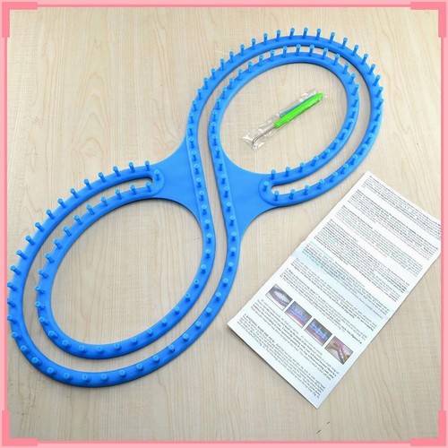 Tablero de telar de tejer compacto de 8 formas en azul - perfecto para proyectos de artesanía - Imagen 6 de 11