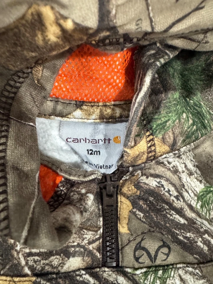 Нашивка Carhartt Baby Boy с капюшоном на молнии натуральное дерево кожа размер 12 М - Изображение 3 из 4