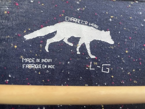 Character Hero Mens Classic Speckled Cotton Blend Crewneck Pocket T-Shirt Navy L - Picture 2 of 5