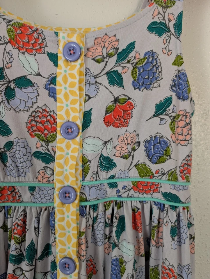 Matilda Jane Girls Sleevless Dress Flower Size 14 Layered Sunday Best Floral - Image 2 of 4