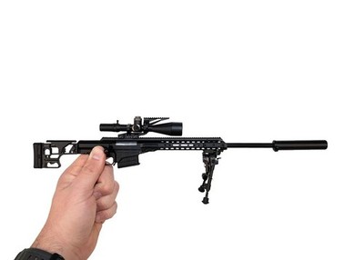 GoatGuns 1/4 Scale Die Cast Barrett MRAD MK22 Model Rifle Black MK22-Black