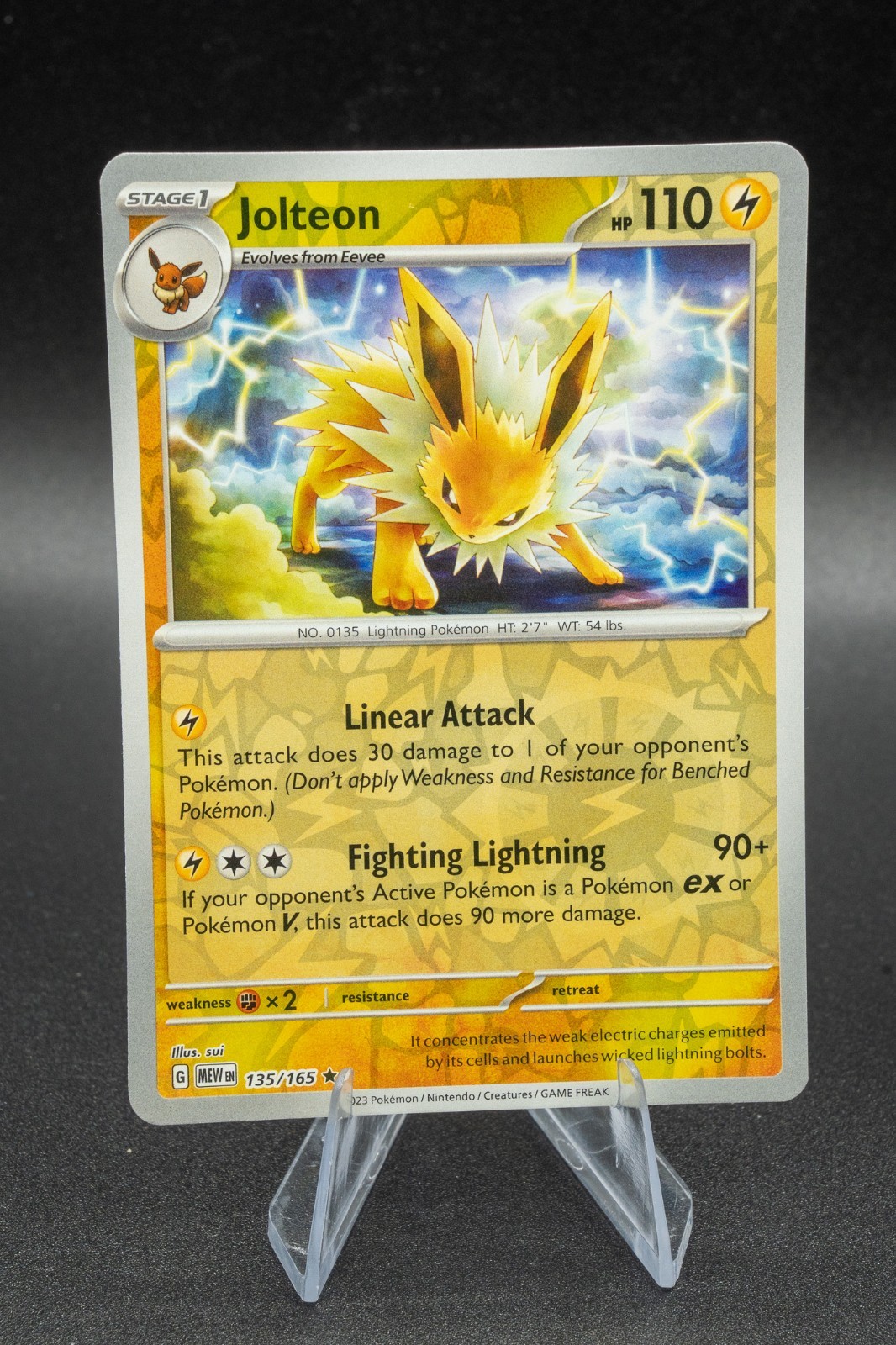 Jolteon Rare Reverse Holo SV: Scarlet & Violet 151 135/165 NM VLP Pokémon TCG ++