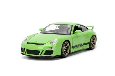 JADA FAST AND FURIOUS PORSCHE 911 GT3 (997) GRUN 1:24 DIE CAST METAL MODEL NEU