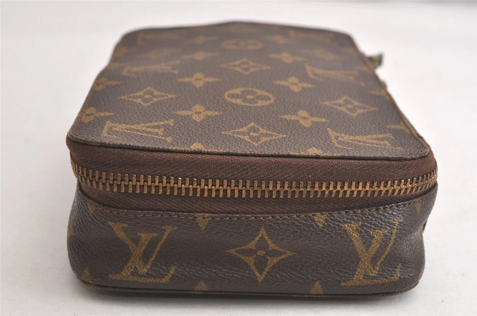 Auténtico estuche de joyería Louis Vuitton con monograma Poche Monte Carlo GM modelo antiguo LV 4534N Foto 4 de 4