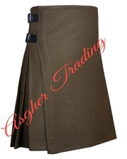 Tan Wool 8 Yard Kilt Men's Traditional 100 Wool Kilt Custom Size Men kilts