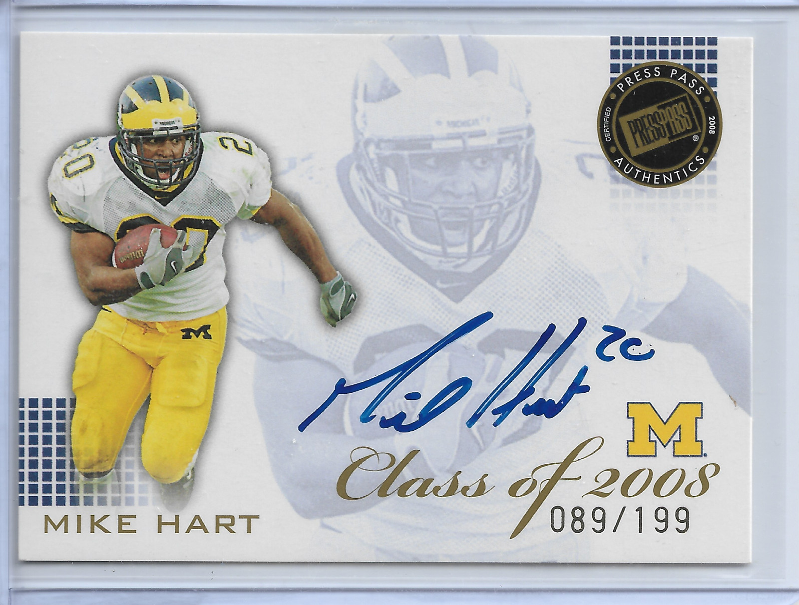 Mike Hart Press Pass Se Class of 2008 Autograph #CLMH Base