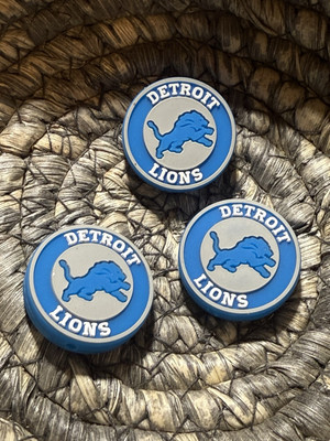 Detroit Lions Silicone Focal Beads DIY Crafts Beadable Pens Pcs 3