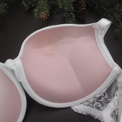 Smart & Sexy Bra Womens 42C White Lace Underwire Push Up Padded New Embellished - Picture 8 of 12