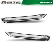 Pair Led Fog Drl Daytime Running Lights Fit For Porsche Cayenne 958 2015-2018