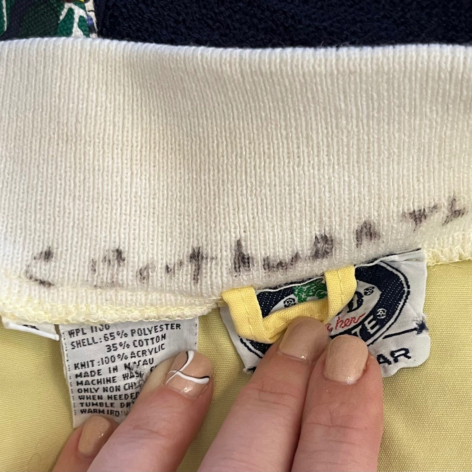 IZOD for her LACOSTE Yellow White Colorblock Vintage Track Jacket Womens thumbnail 10