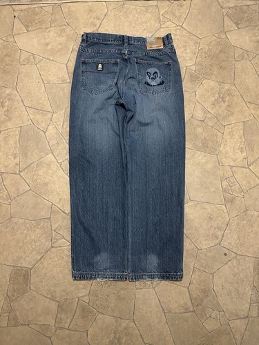 Joker Brand Vintage Y2K Style Baggy Denim Jeans Size 34 X 32 JNCO Coogi Style - Picture 7 of 7