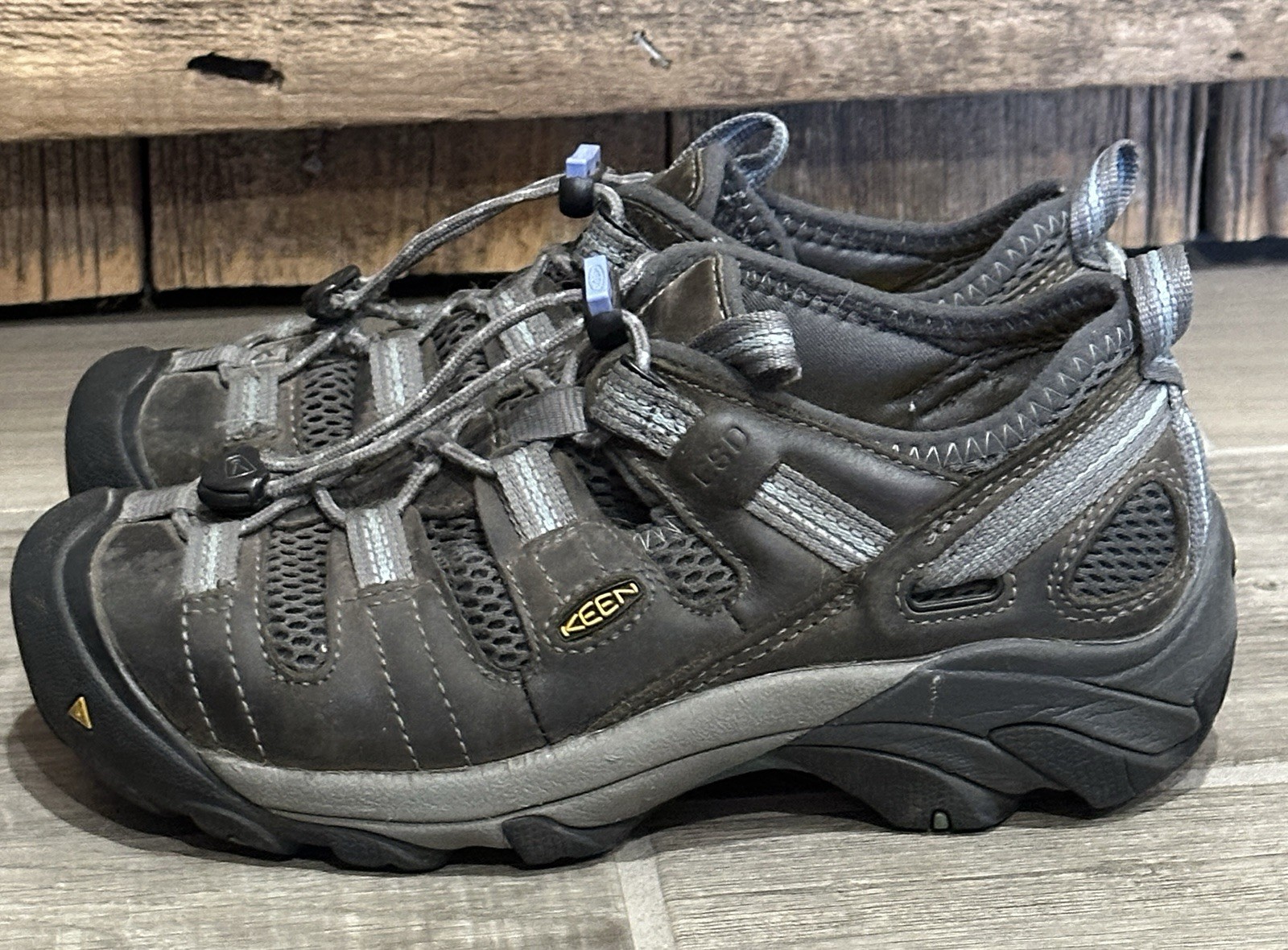 Scarpe da lavoro KEEN Atlanta Cool ESD Gargoyle grigio blu punta acciaio donna 6 5 escursionismo