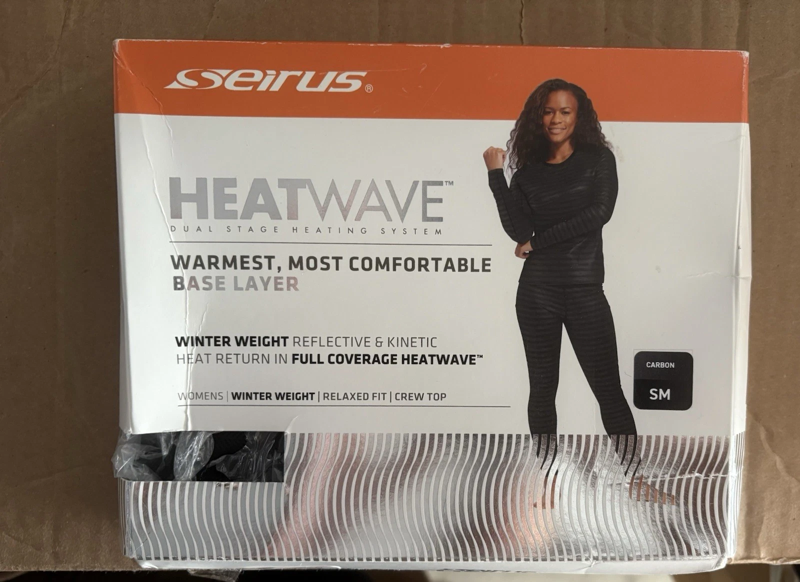 Seirus Womens Heatwave Winter Weight Thermal Base Layer Shirt Top SMALL NEW