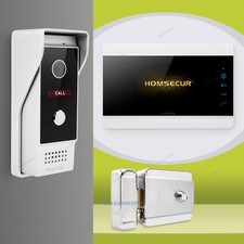 HOMSECUR HD Video Doorphone Intercom Door Bell Door Unlock Monitoring Security