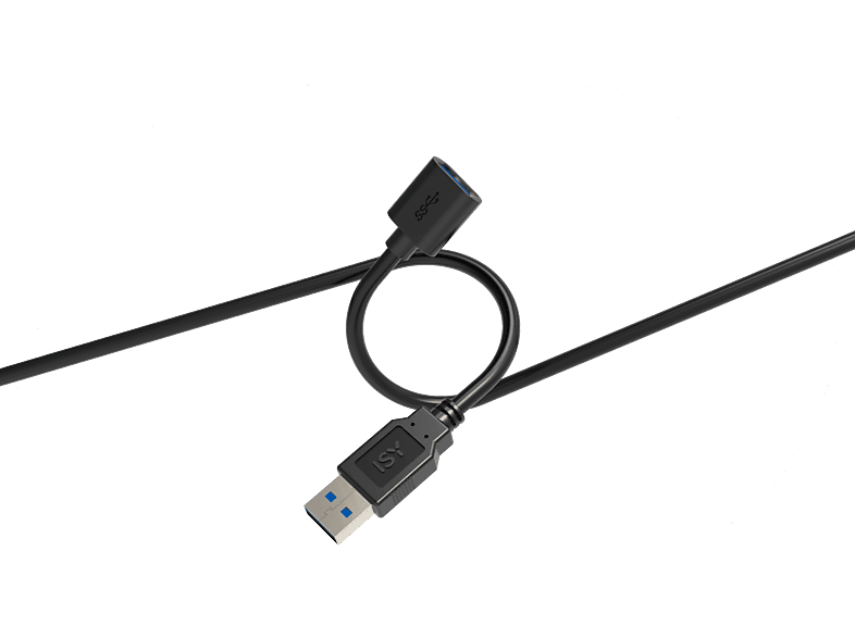 MediaMarkt Isy Cable Usb, Iuc-1025, 3.0, Usb-A A Usb-A, 1.5M, 5 Gbps, Negro - Imagen 2