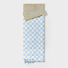 Blue Checkered Kids' Sleeping Bag - Pillowfort
