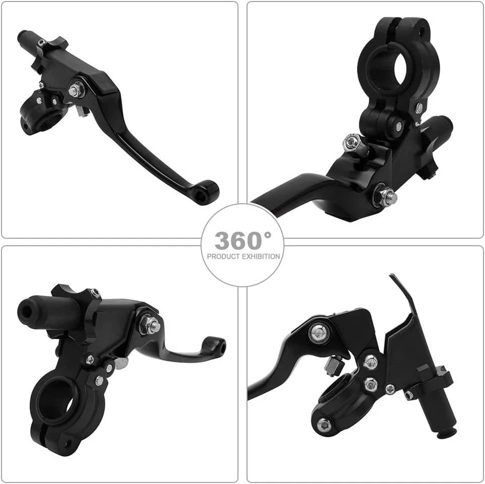 Universal 7/8'' Motorcycle Brake & Clutch Levers - Durable Aluminum Black Design - Изображение 4 из 4