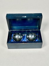 Chinese Baoding Stress Balls Meditation Exercise Balls w/ Wooden Storage Box