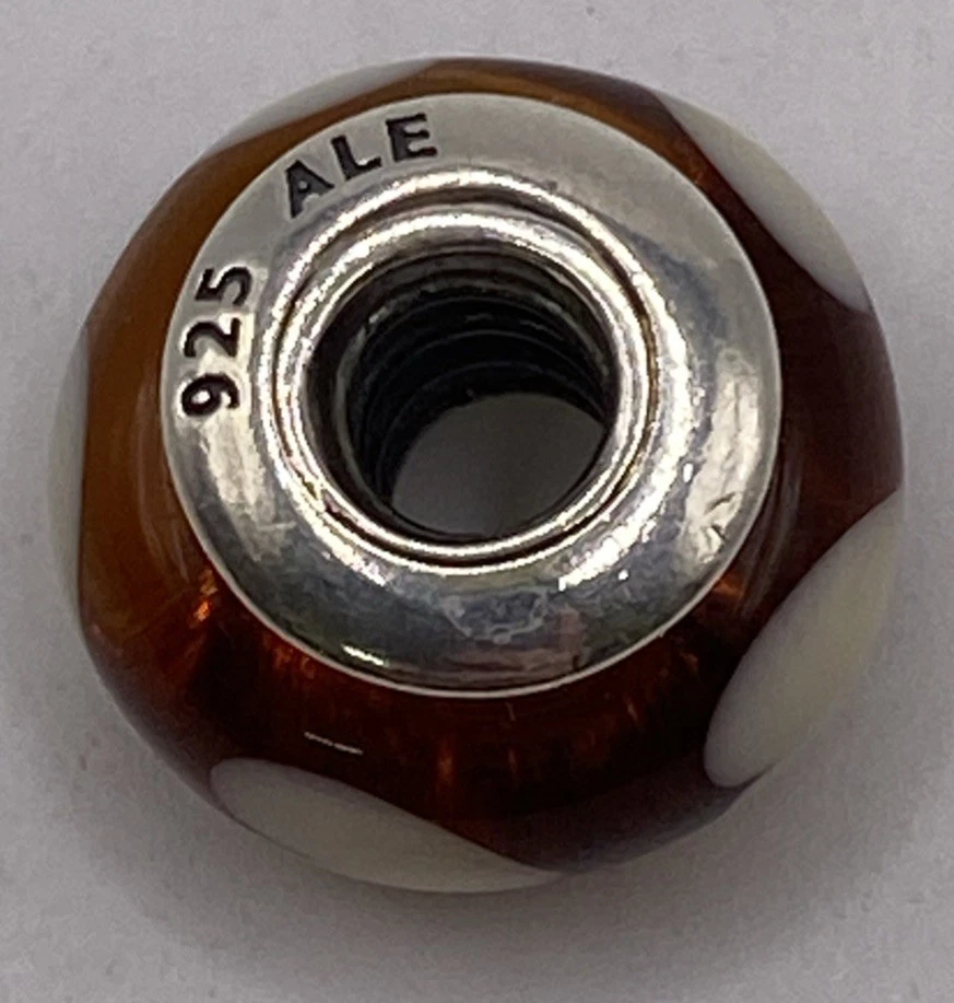 Auténtico Pandora S925 ALE SS Ámbar Amor Corazones Murano Cristal Dije 3g 790662 Foto 4 de 4